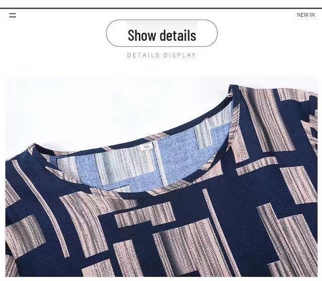 Plus Size Polka Dot Ice Silk Short Sleeve Summer Dress for Women