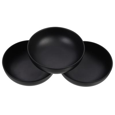 3 Pcs Black Frosted Small Bowl Seasoning Dish Melamine Serving Dishes Mixing Bowls Dipping Ramen Noodles Household