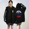Felpa con cappuccio stampa vintage Black Label Society Vestibilità ampia Unisex Streetwear