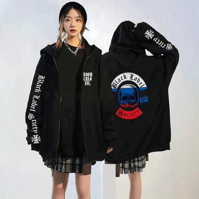 Black Label Society Vintage Print Mikina Volný Střih Unisex Streetwear