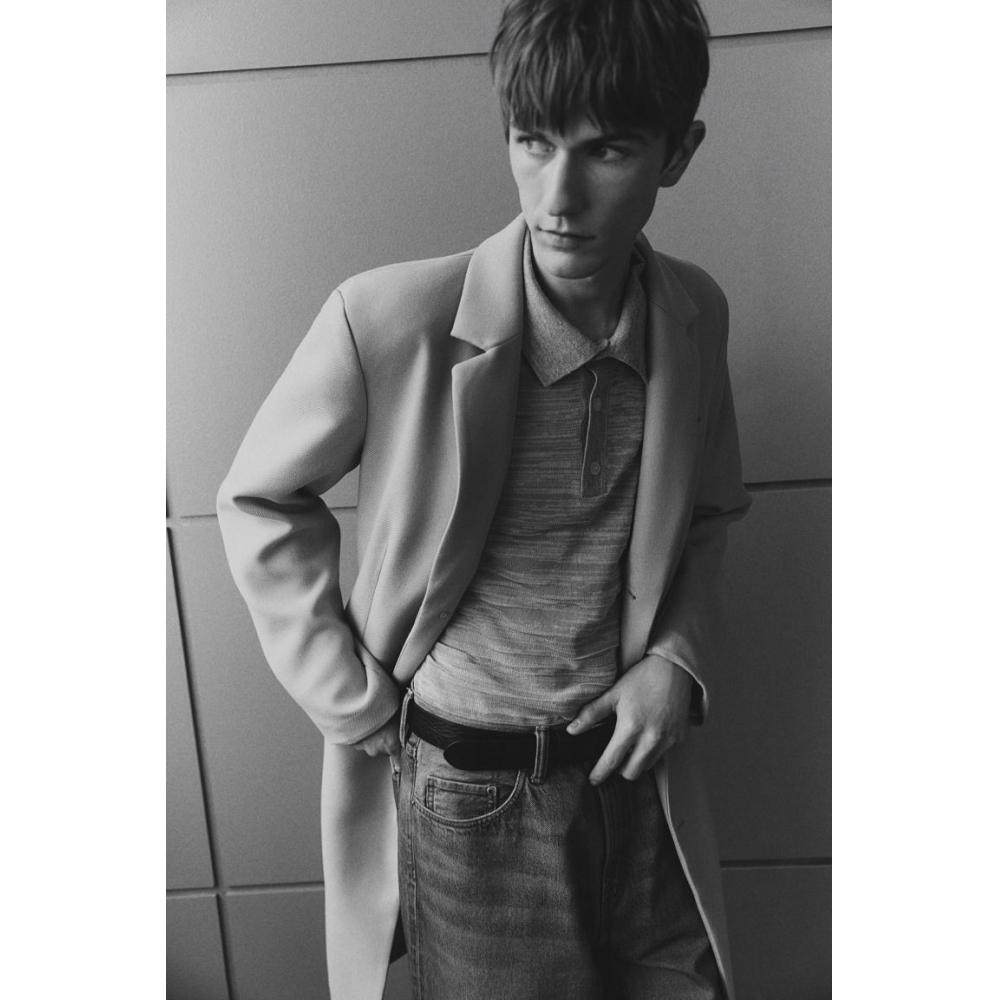 H M Regular Fit Coat ligHt Grey