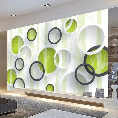 Modern Photo Wallpaper 3d Green Tree Circle Wall Murals Abstract Art Mural Living Room Sofa Background Wall Paper