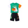 Boys Summer Short-sleeved Suit Cartoon Children's Cotton T-shirt Big Children's Western Style Loose Two-piece Suit