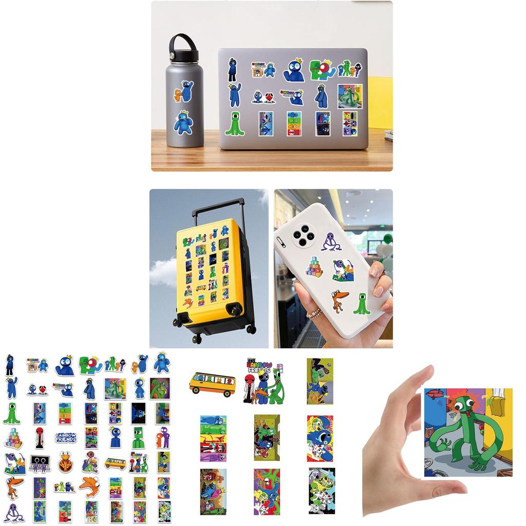 Waterproof And Reusable Roblox Rainbow Friends Stickers Set Of 60