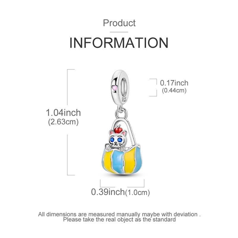 Charm 925 Silver Beads Pendant Magic Cube Butterfly Cat Dangle Fit Original Bracelet Necklace Charms Jewelry Gift