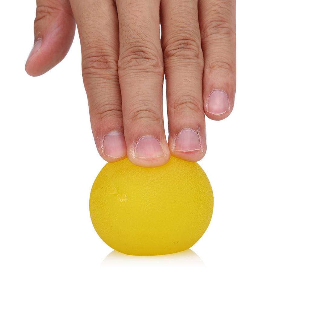 Silicone Massage Grip Ball for Hand Finger Strength Exercise for Body Builders Computer Workers(Yellow 15)