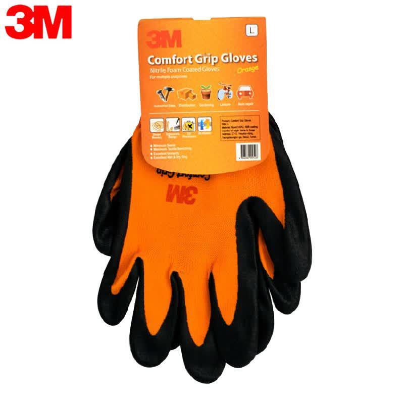 3M Comfort Nitrile Coated Work Gloves L оранжевый