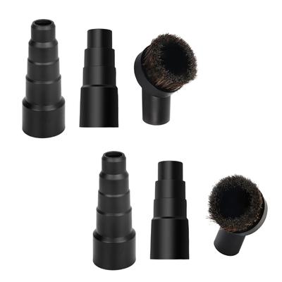 3.6cm/2.5cm Uniwersalna Długa Szczotka Okrągła z Końskiego Włosia Szczotka do Odkurzacza Nasadka Szczelinowa z Adapterem Konwertującym
