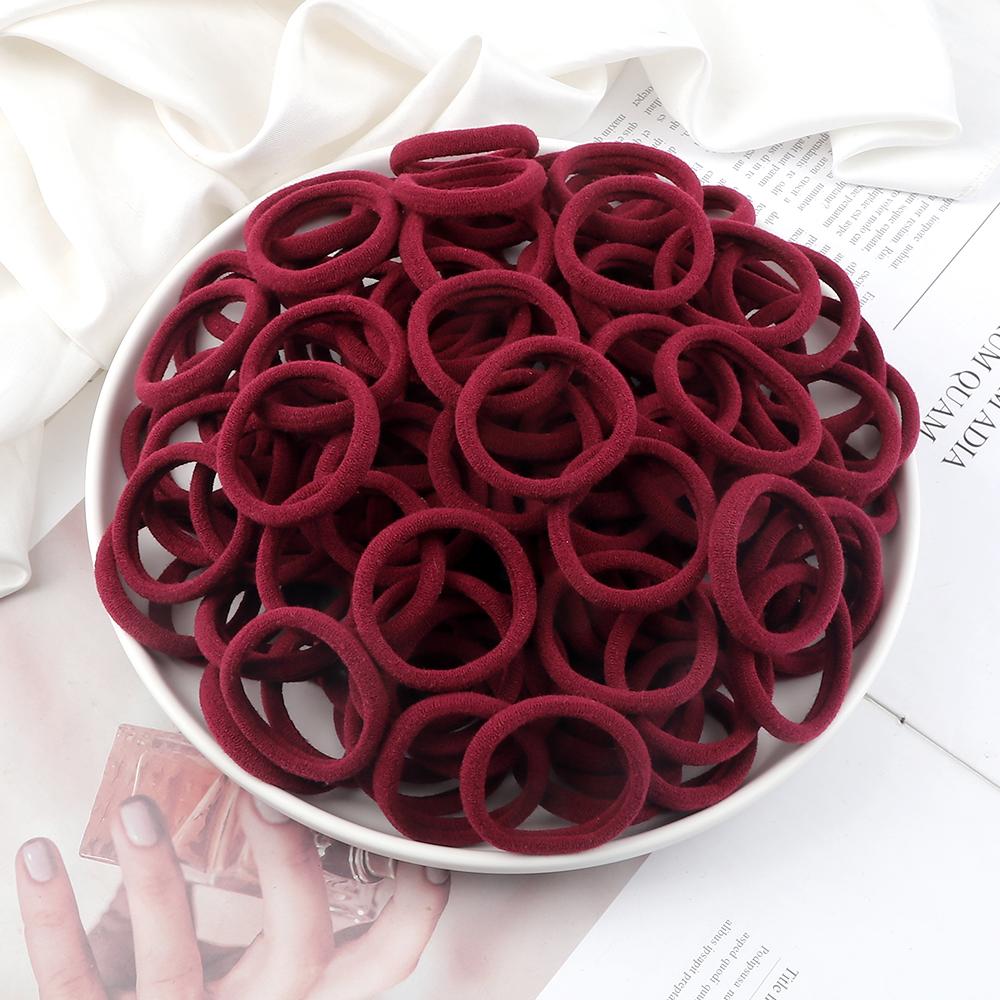 51 Colors Basic Elastic Hair Band for Girls 20/30/50PCS 4cm Simple Solid Color Headband Women Hair Accessories Scrunchies Holder