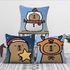 Christmas Capibala Cute Cartoon cushion cover Pillow Cover Decoration Room Home Sofa living Office Car Nordic Simplicity