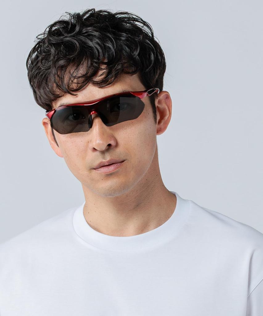 Polarisierte Sportsonnenbrille mit UV-Rauch UV400 A-Passform Herrenschutz, Gläser, Schutz, Rot/Schwarz, AF-7001HSM-C5