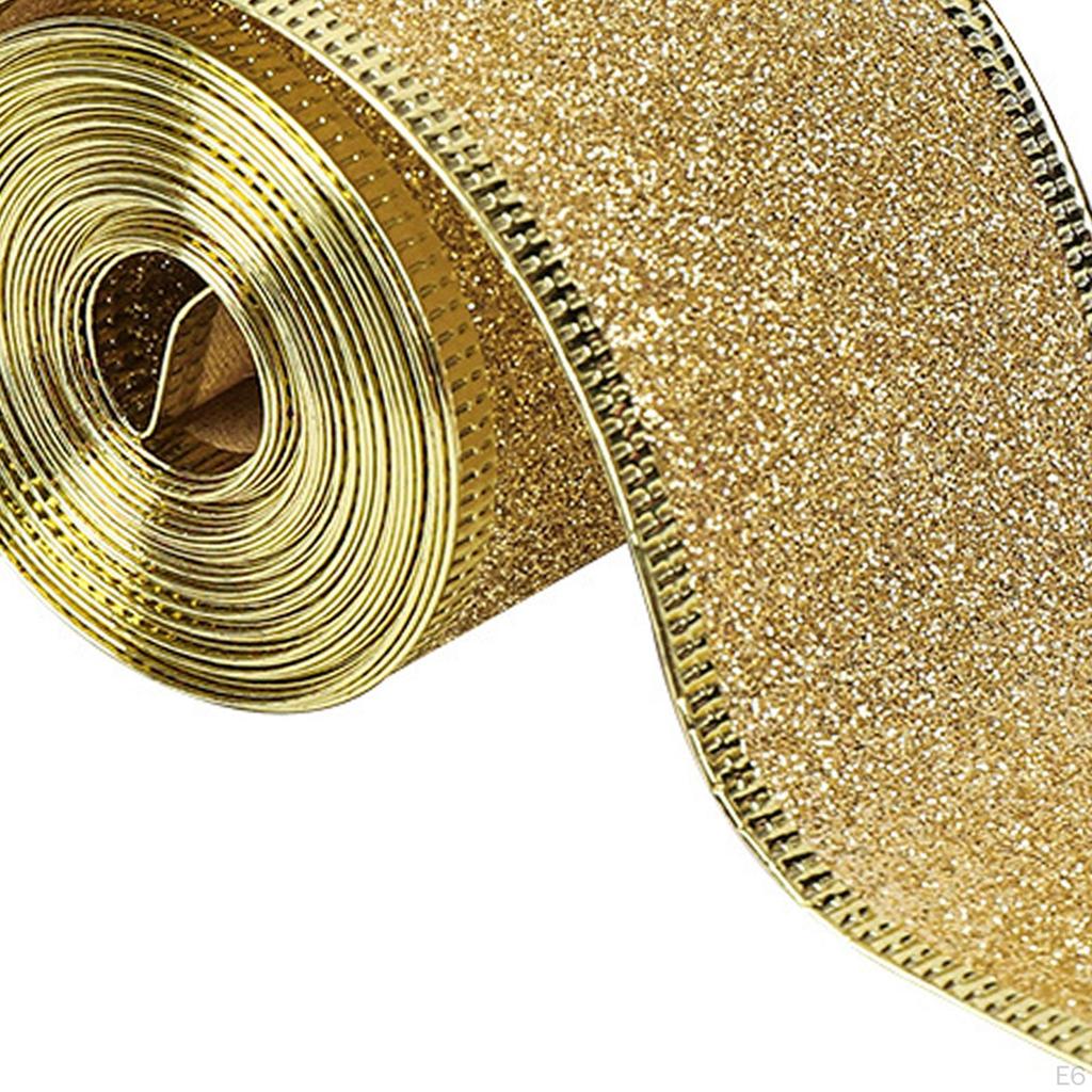 Cinta Navideña de 2 Pulgadas X 90 Yardas Elegante Multifuncional Flexible para Accesorios de Boda Cumpleaños