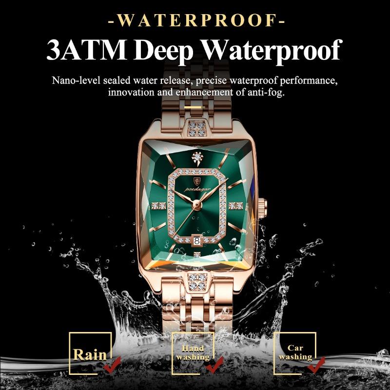 Luxe Dameshorloge Waterdicht Datum Hoge Kwaliteit Casual Dames Polshorloge Roestvrij Staal Kwarts Elegante Dameshorloges
