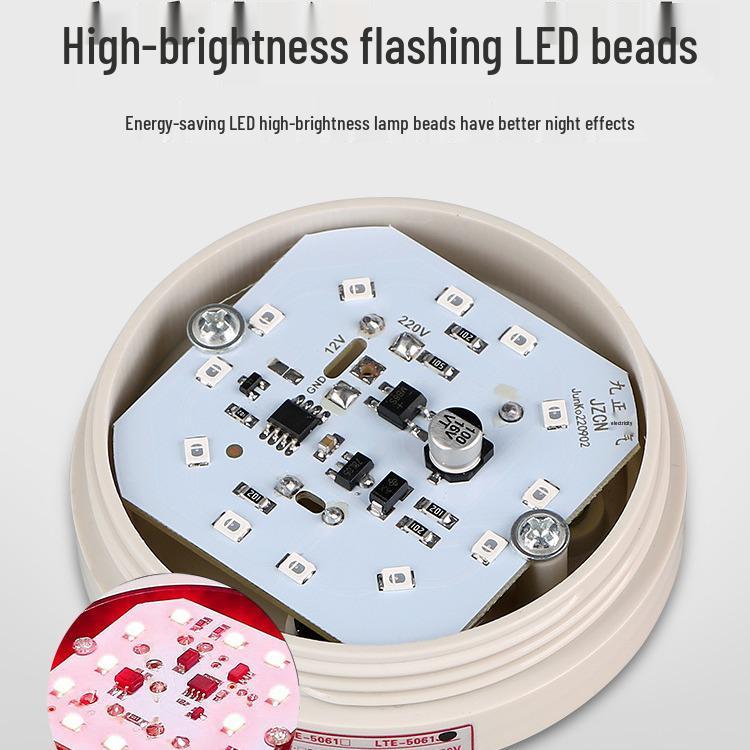 LTE-5061 LED Flashing Strobe Warning Light for Electric Vehicles (12V/24V/220V)