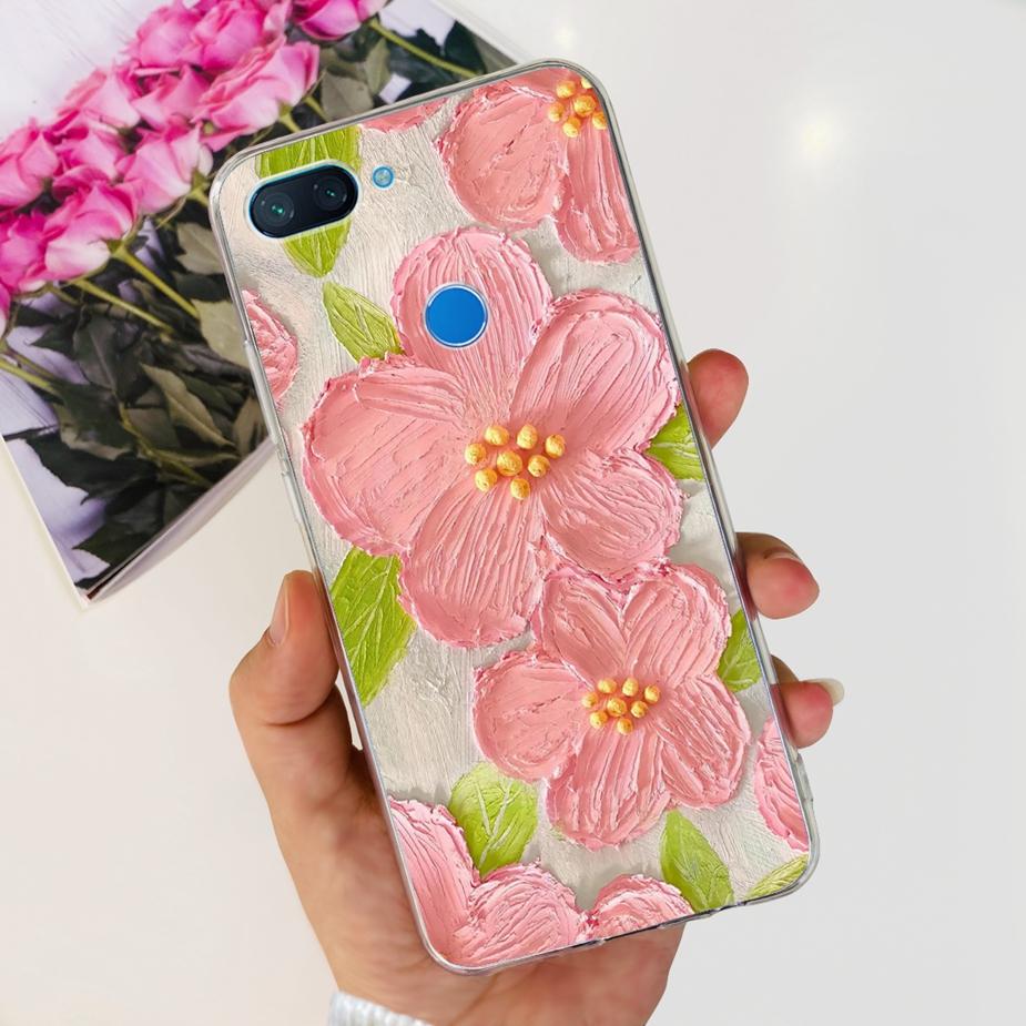 For Xiaomi Mi 8 Lite Case Cute Painted Cover Clear Silicone Phone Case For Xiaomi Mi 8 Lite 8Lite Back Cover 6.26'' Fundas Coque