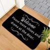Entrance Doormat Machine Washable Durable Welcome Mat Black Minimalist Home Decoration Rug Carpet Kitchen and Bedroom Doormat