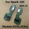 For Tecno Spark 10 10C Pro Fast USB Charging Dock Port Mic Microphone Connector Board Flex Cable Repair Parts KI5q KI7 KI5k KI5m
