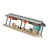 DIY 1/64 Scale Metro Station Model Unassembly Kit Miniature Building Scene Railway Diorama Sand Table Accessories Layout