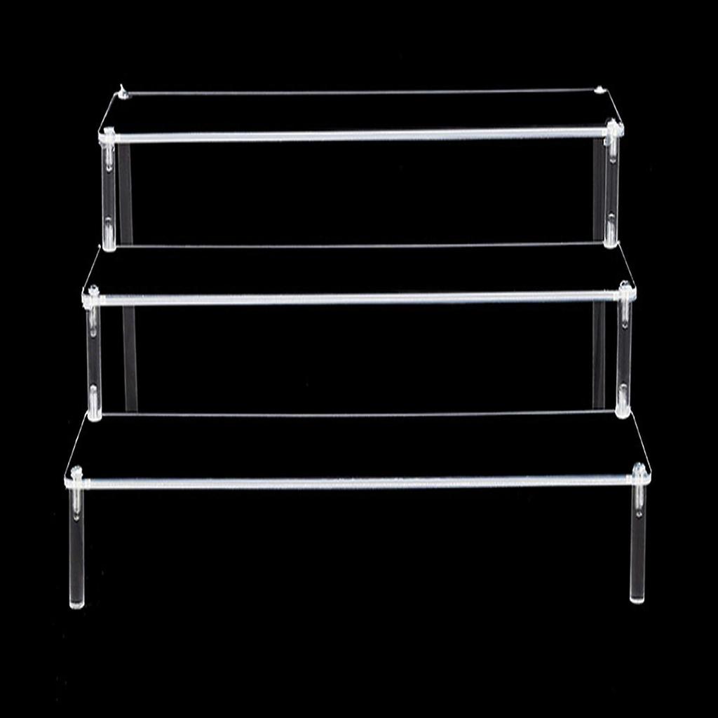 Clear Acrylic Display Riser Stand Perfume Cosmetics Holder For Decoration 39.5x41.5cx25cm