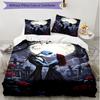 3pcs Duvet Cover Set (1*Duvet Cover + 2*Pillowcase, Without Core), The Nightmare Before Christmas Print Soft All‑Season Bedding Set, Home Bedroom Deco
