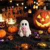 Decorative Figurine for Bookshelf Ice Cream Ghost Resin Figurine, Cute Spooky Desk Decor Miniature Statue Home, Soft Summer Halloween Ornament,