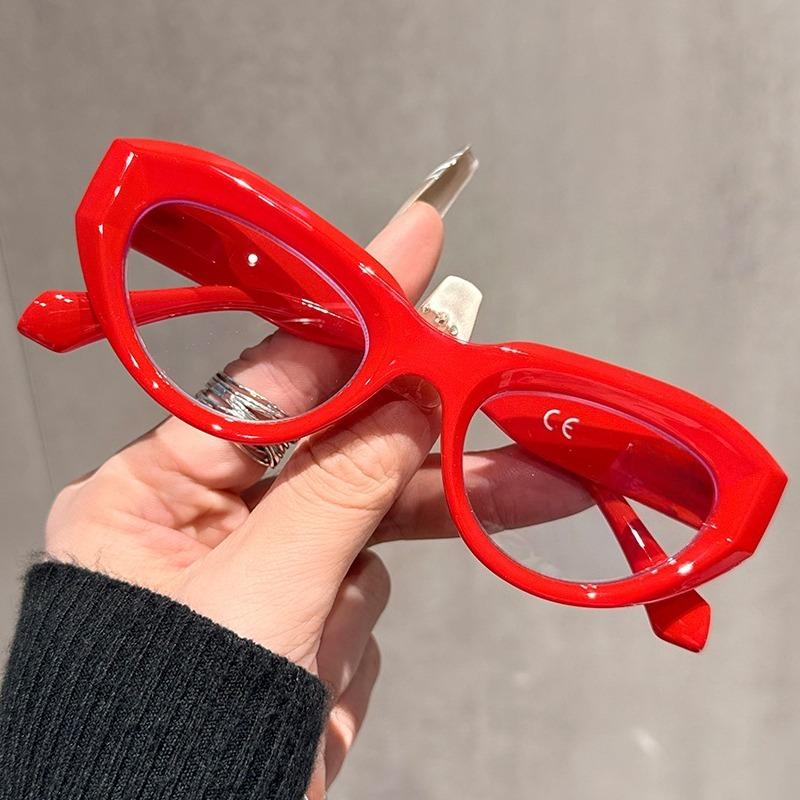 Stylish Cat-Eye Presbyopia Glasses Women's INS Style Spring-Loaded Temples Blue Light Blocking Reading Glasses Diopter 0 To +4.0