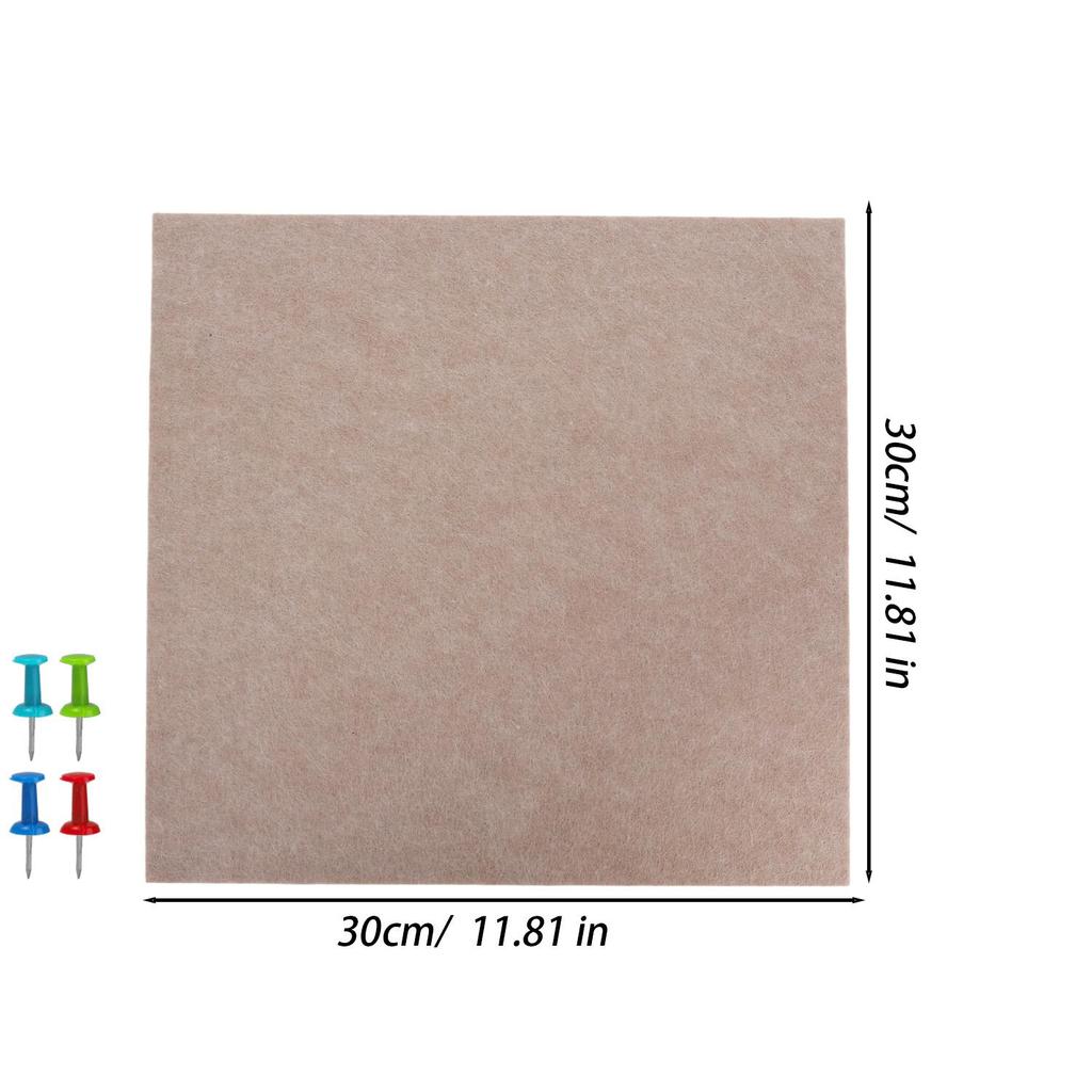 30cm Felt Board with Photo Fixing Thumbtacks Message Board No-drill Photo Background Wall Decor Supplies for Home Classroom