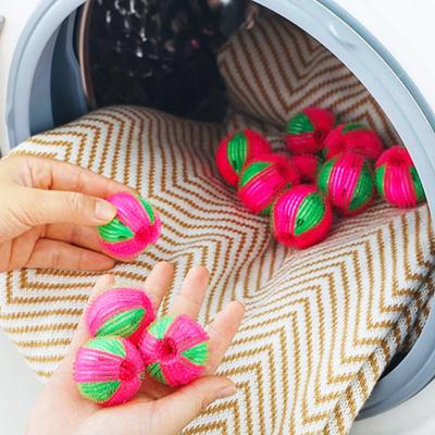 2Pcs Clothes Laundry Balls Reusable Vivid Color Labor-saving Effective Multipurpose Remove Hair Plastic Washing Machine Lint Remover Balls