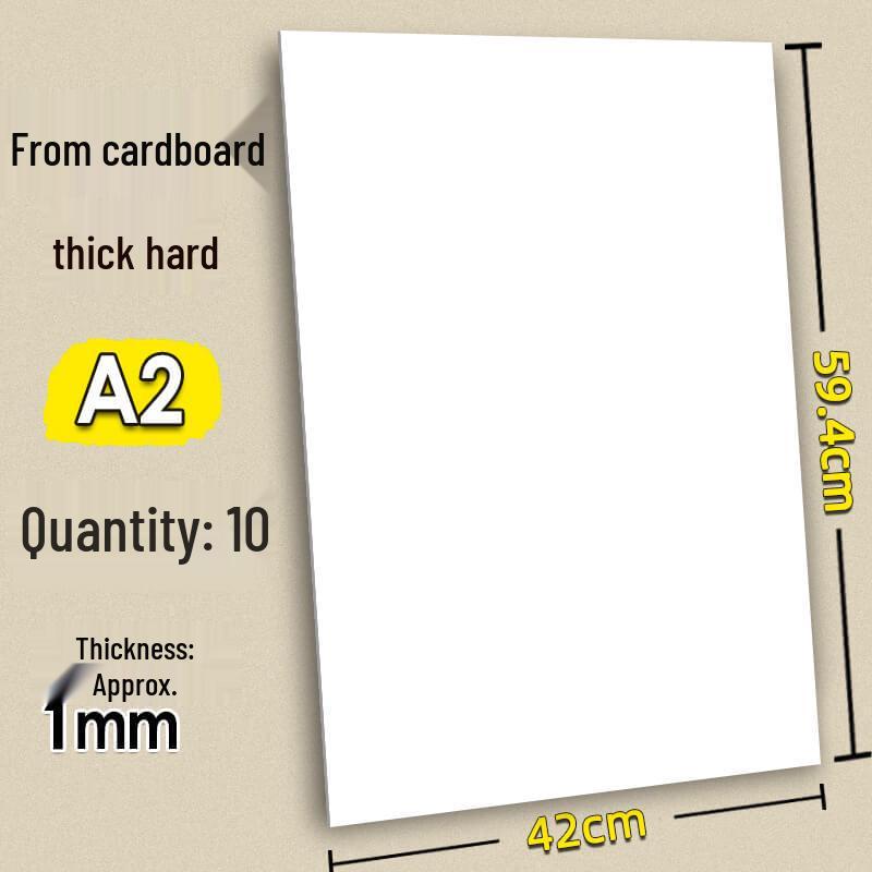 Handmade Children’s Cards: Thick White Cardstock with 4 Gray Colored Cards and Kraft Backing