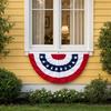 USA Fächerfahne, 4. Juli Amerikanische Flaggen Girlande, Rot Weiß Blau Patriotisches Halbfächer Banner für Unabhängigkeitstag Veranda Garten Außen Innen