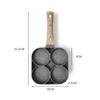 4 Hole Frying Pan Egg Omelet Burger Pan Non-stick Ham Pancake Maker For Gas Stove Induction Cooker