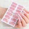 14 Tips/sheet Women Girls Full Cover Self-adhesive Nail Polish Stickers Baking Free Marble, Shell Pattern Nail Wrap Decals Decor