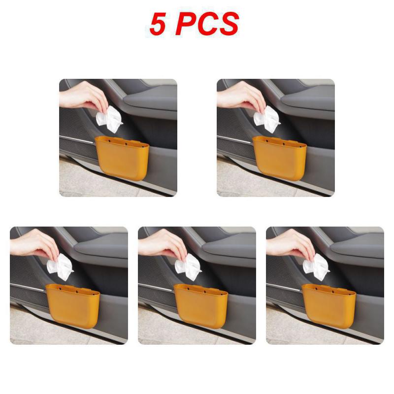 2~5PCS Small Garbage Bin Portable Double-button Design Car Interior Accessories Car Garbage Cans Creative Car Accessories