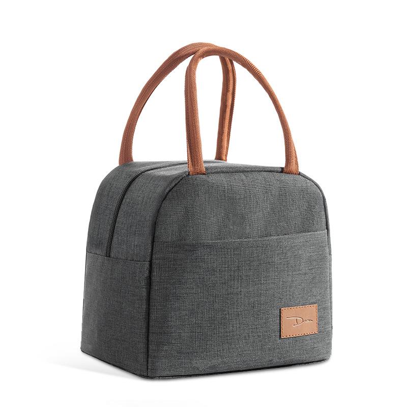 Thickened Insulated Round Lunch Bag - Portable, Large Capacity for Students and Outdoor Use