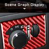 Red Carbon Fiber Headlight Switch Panel Cover Trim For Dodge Challenger 2008-14