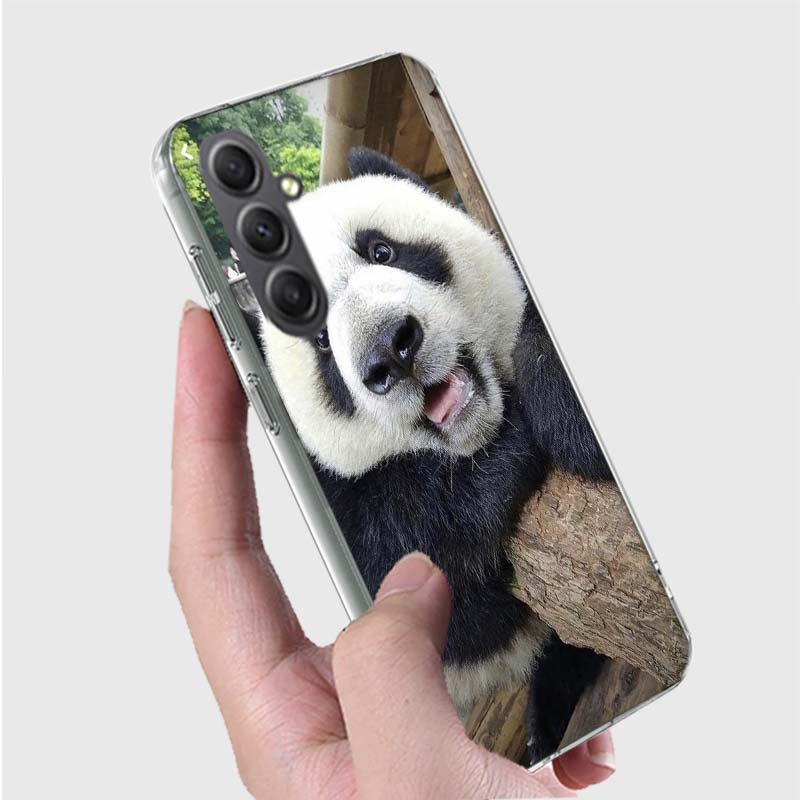 Panda Baby, Giant Panda Family Phone Case for Samsung A16 A26 A36 A56 A17 A37 A57 A07 A06 A02S A03 A04S A05S Galaxy Note 20 10 A