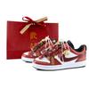 Court Borough Slip Resistant Abrasion Resistant Low Top Skateboard Shoes GS Wedding Red BQ5448-115(Team349-S-BOX)