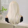 13*4 Styles Lace Front Wigs Synthetic Hair Long Water Wavy Middle Part White Hair Wig Daily Party for Women Natural Use