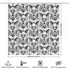 Gothic Forest Animals Shower Curtain Dark Academia Nature Trees Wolf Deer Fox Rustic Home Decor Bathroom Set Vintage Aesthetic