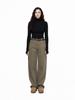 Chaenseseunoi Pigmentiert Gebürstete Schlitz Baumwollhose (khaki)/W254Pt05