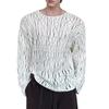 Men Sweater Round Neck Long Sleeve Hollow Out Sexy Perspective Pullover Tops Solid Color Knitting Tops Casual Work Street Wear