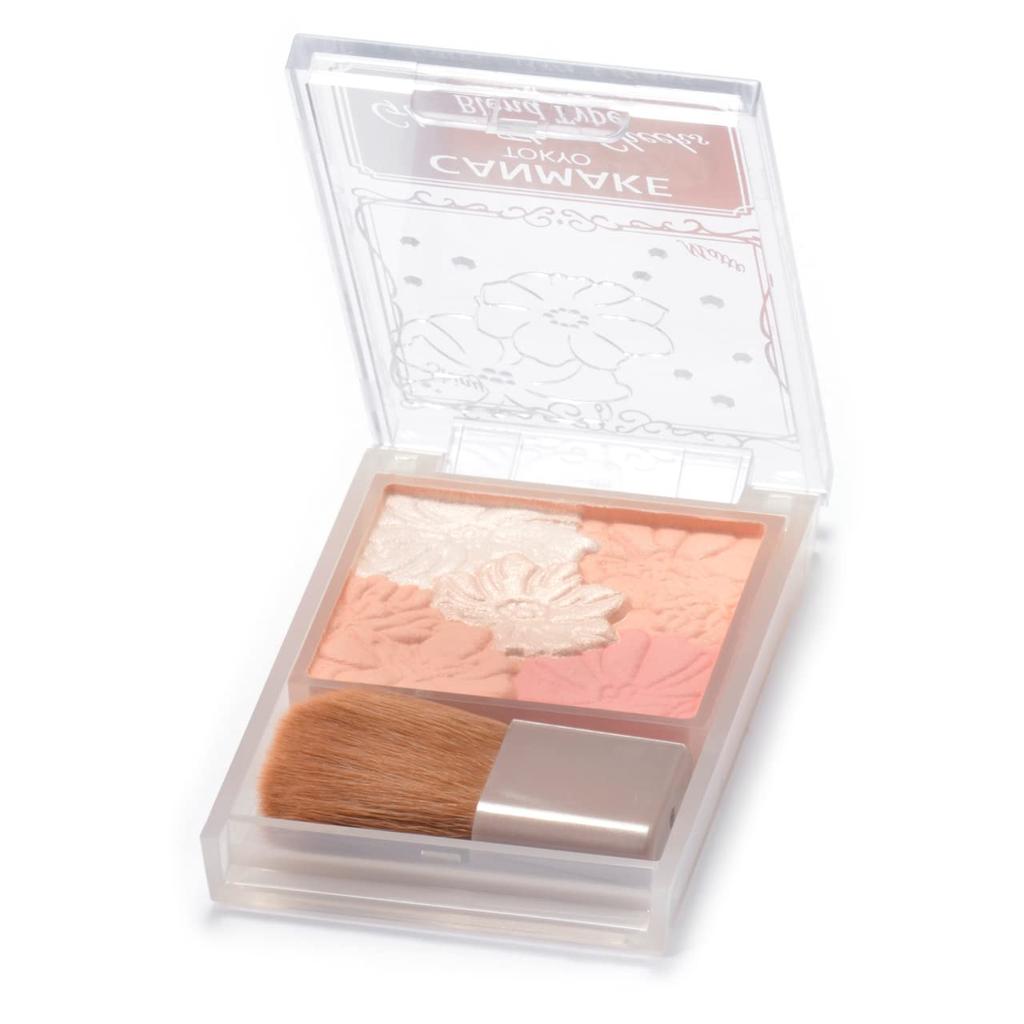Canmake Glow Fleur Cheeks B01 Cotton Coral Cheek Glossy Highlight Transparent Matte 1 piece (Blend Type) (x 1)
