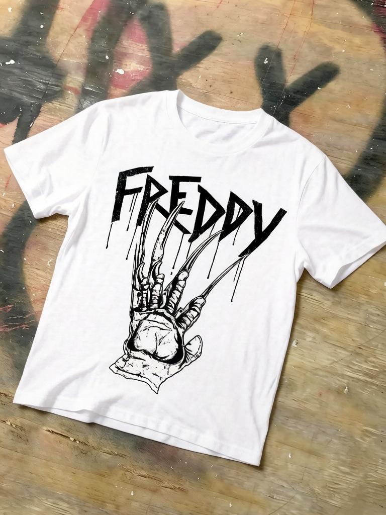 

Summer Y2KCHAOS Street Style Urban Fashion Printed Claw Hand Pattern Retro Style Pure Cotton Unisexs TShirt Couple Loose Shirt 2XL