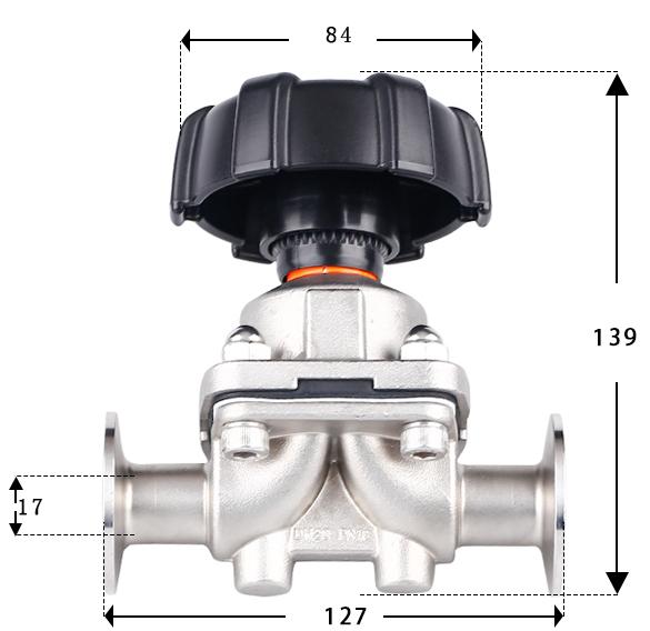 DN15/20/25/32/40/50 0.5" 1.5" 2" Tri Clamp 316L Stainless Steel Diaphragm valve Homebrew