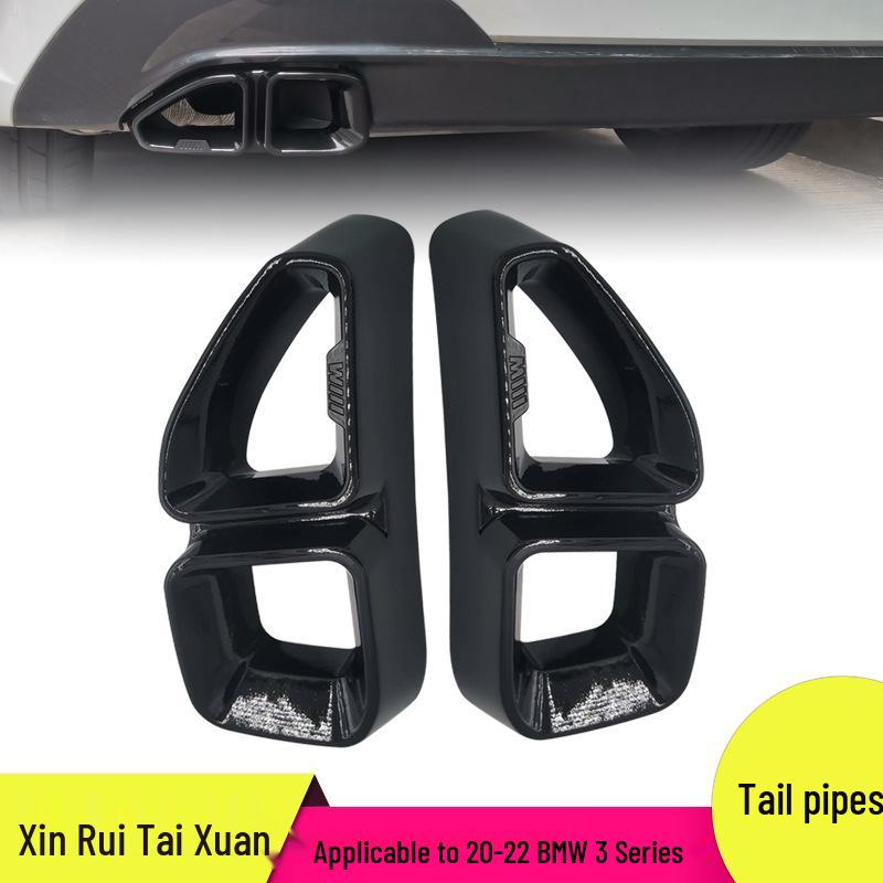 BMW 3 Series (2020-2022) Black Stainless Steel Exhaust Cover