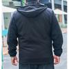 Men Spring Autumn Plus Size Jackets Solid-Color Hooded Stand-Up Collar Windbreaker Jacket