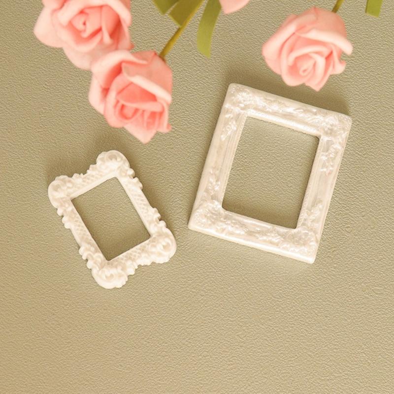 Mini Gold Picture Frame Victorian Small Resin Antique Photo Frame Tiny Baroques Ornate Frame Without Glass or Backing