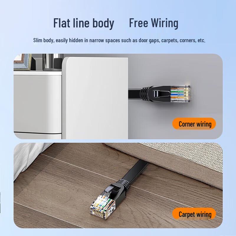 BIAZE Cat6 Flat Gigabit Ethernet Cable