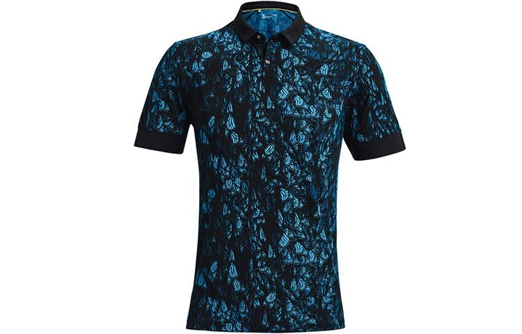 Under Armour CURRY Polo Shirts Men s Blue Polo Collar Moderate Straight Fit 1366256-422 L