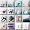 Creative Home Pictures Pillowcase Office Geometric Striped Flywheel Pillowcase Car Waist Pillowcase